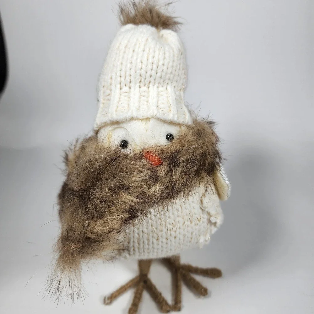 2015 TARGET Wondershop Featherly Friends Winter Bird Tan w/ Fur Hat & Scarf 6½